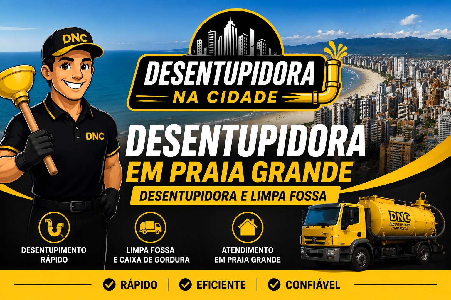Desentupidora na cidade de praia grande